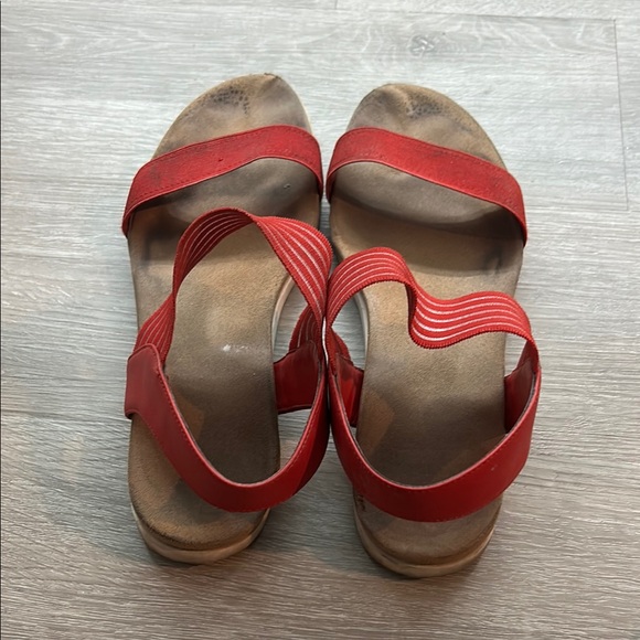 Red Strappy Sandals - Picture 4 of 9